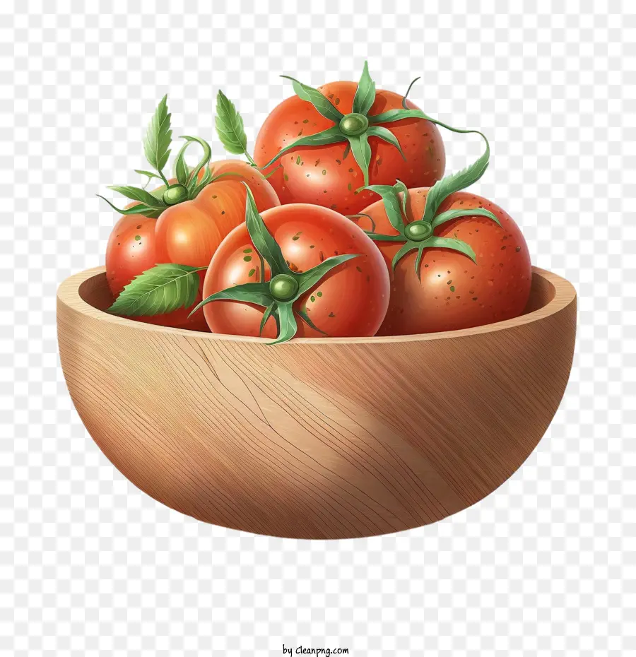 Tomates，Tigela De Madeira PNG