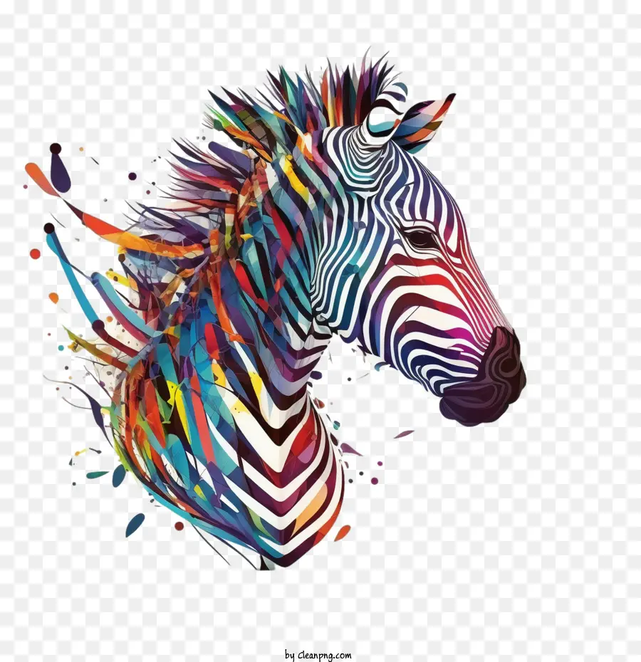 Zebra Colorida，Resumo Zebra PNG