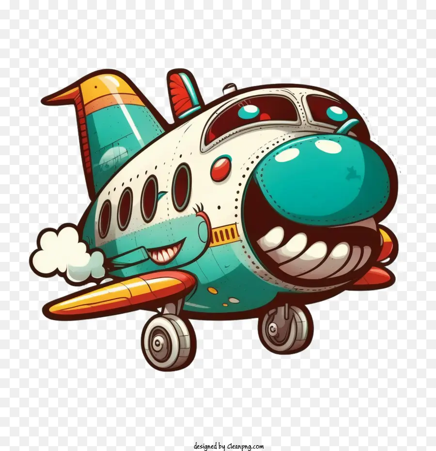 Cartoon Avião，Avião Vintage PNG