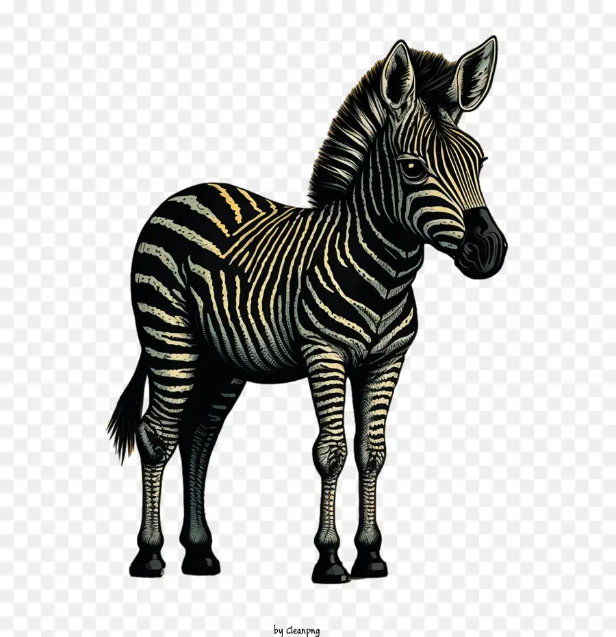 Bonito Zebra，Zebra Em Pé PNG