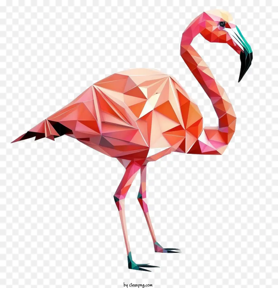 Flamingo Simples，Flamingo Geométrico PNG