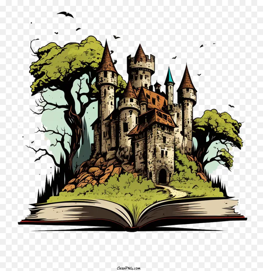 Castelo，Livro De História PNG