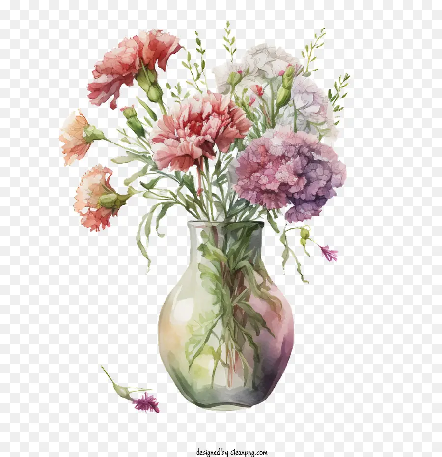 Cravos Em Aquarela，Bouquet De Cravos PNG