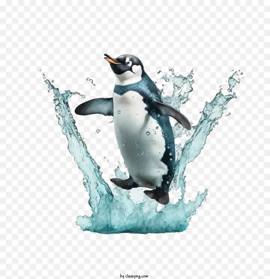 Pinguim Bonito，Pulando De Pinguim PNG