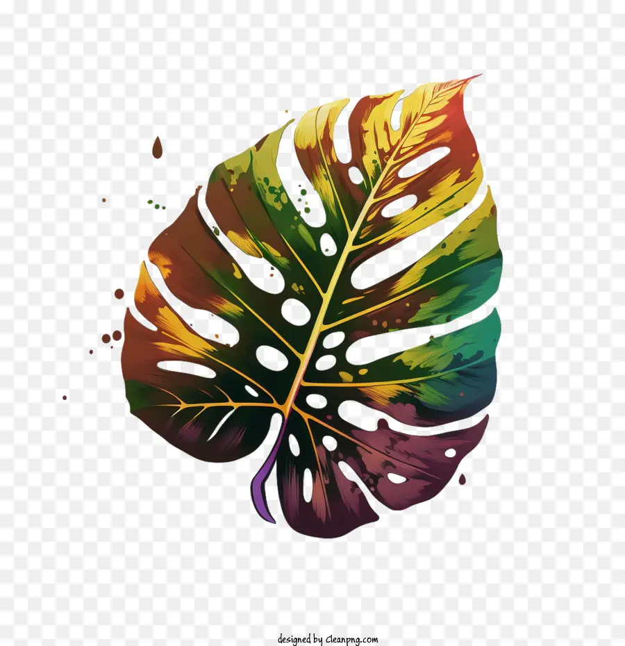 Monstera Sai，Cores Dos Anos 90 PNG