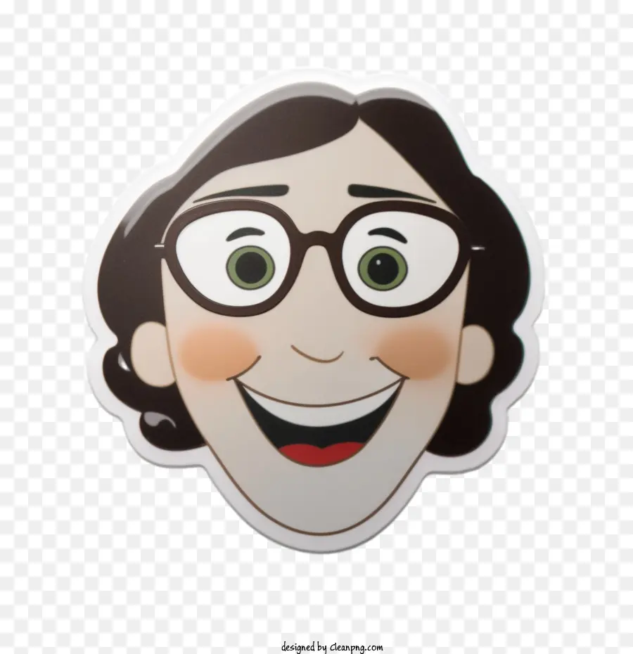 Rosto Sorridente Da Senhora，Pixar Lady Face PNG