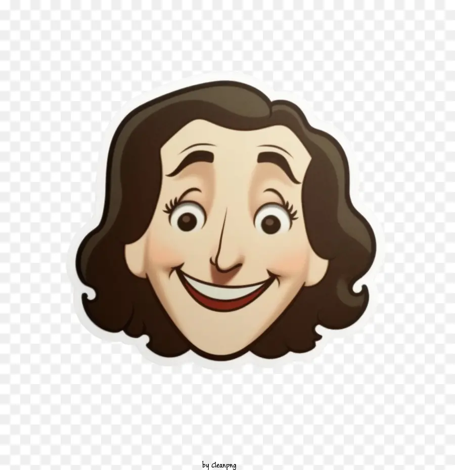 Rosto Sorridente Da Senhora，Pixar Lady Face PNG