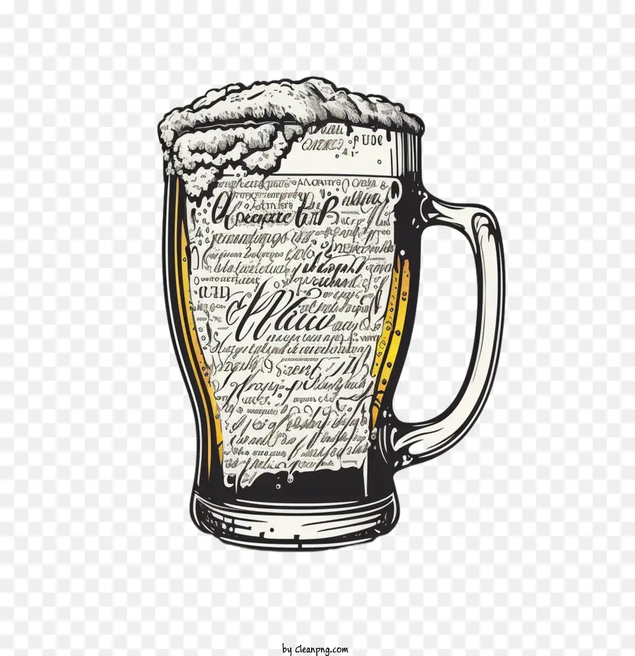 Cerveja Doodle，Vidro De Cerveja PNG