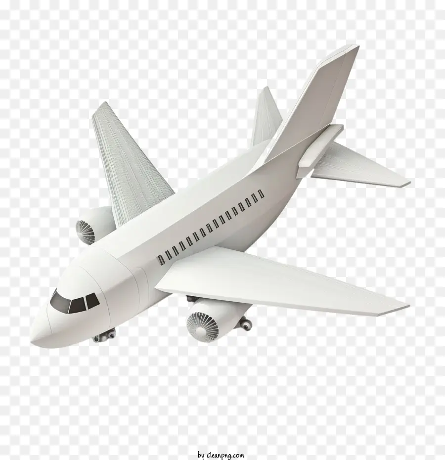 Avião Realista，Avião 3d PNG