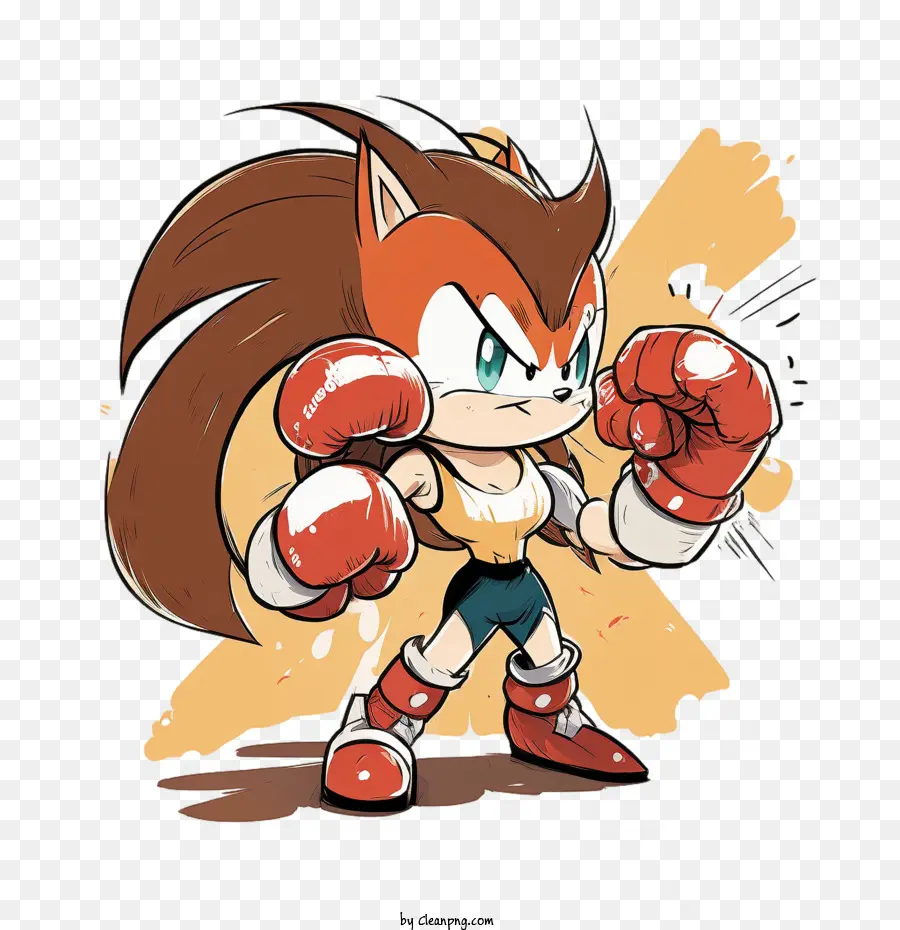 Cartoon Sonic，Boxing Sonic PNG