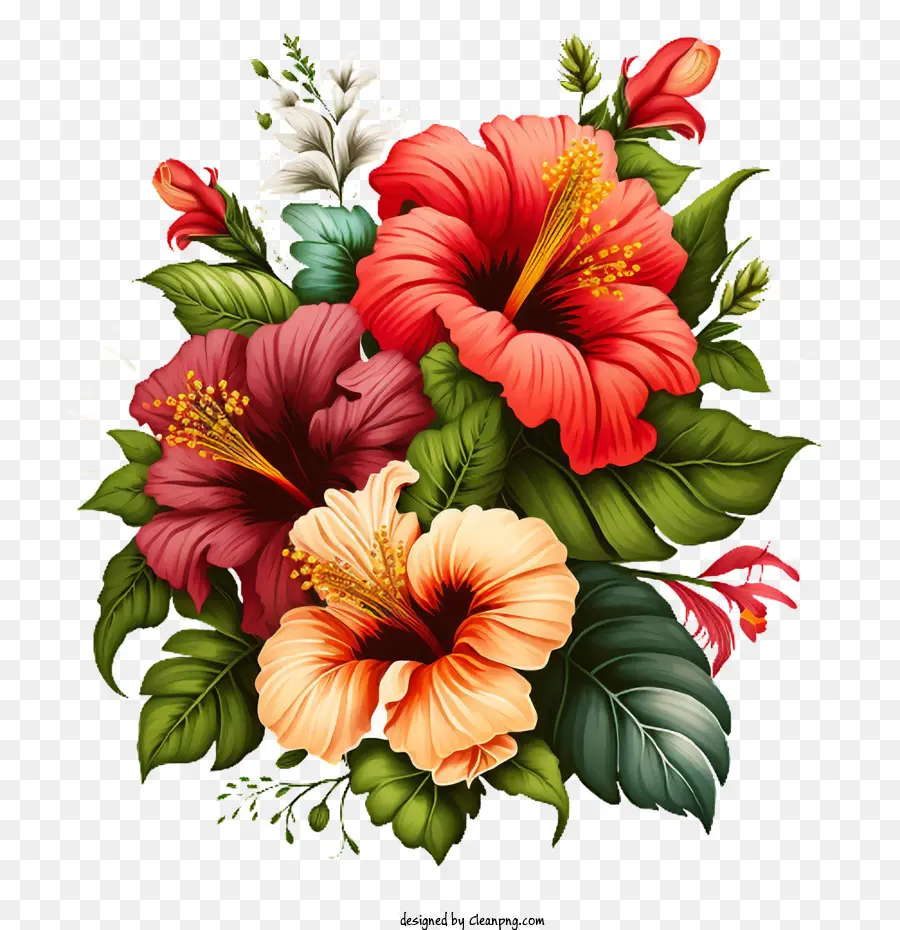 Cartoon De Hibisco，Flores De Hibisco PNG