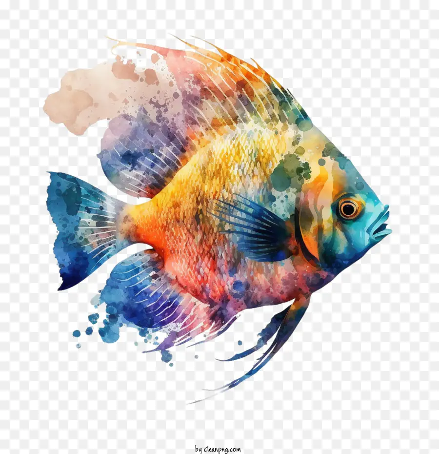 Peixe Aquarela，Peixes Tropicais PNG