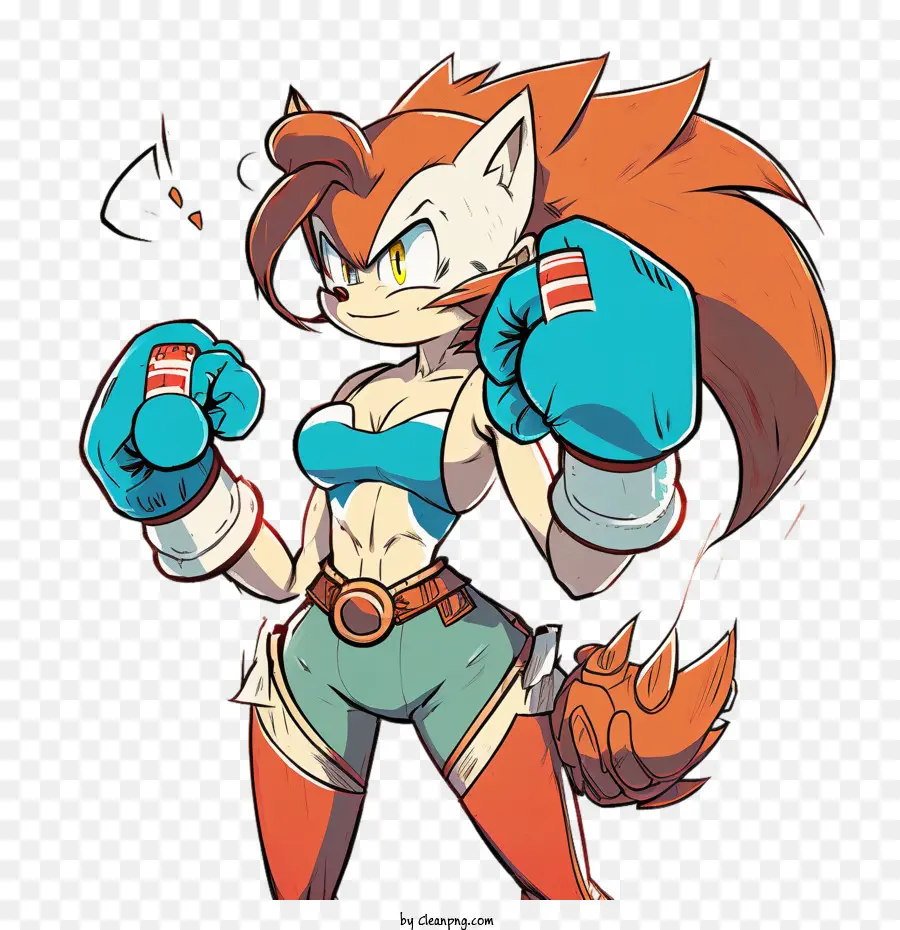 Cartoon Sonic，Boxing Sonic PNG