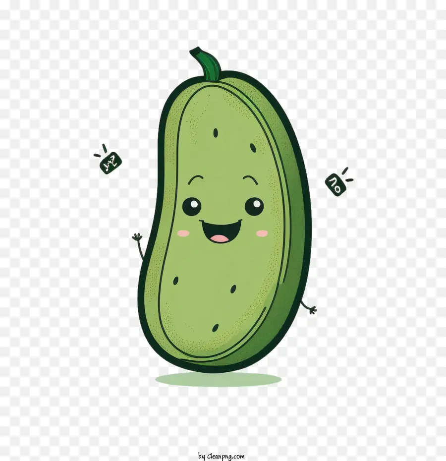 Kawaii Cucumber，Pepino PNG