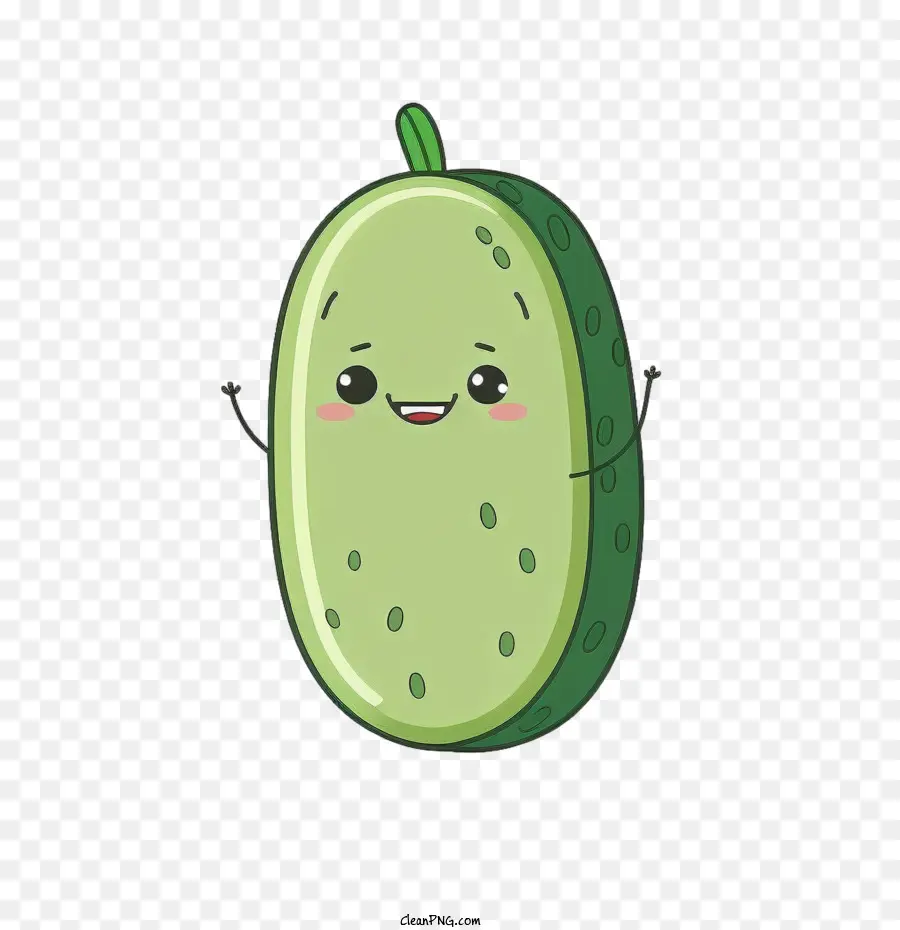 Kawaii Cucumber，Pepino PNG