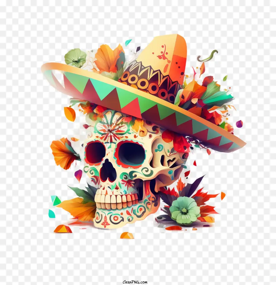 Cinco De Mayo，Crânio Do México PNG