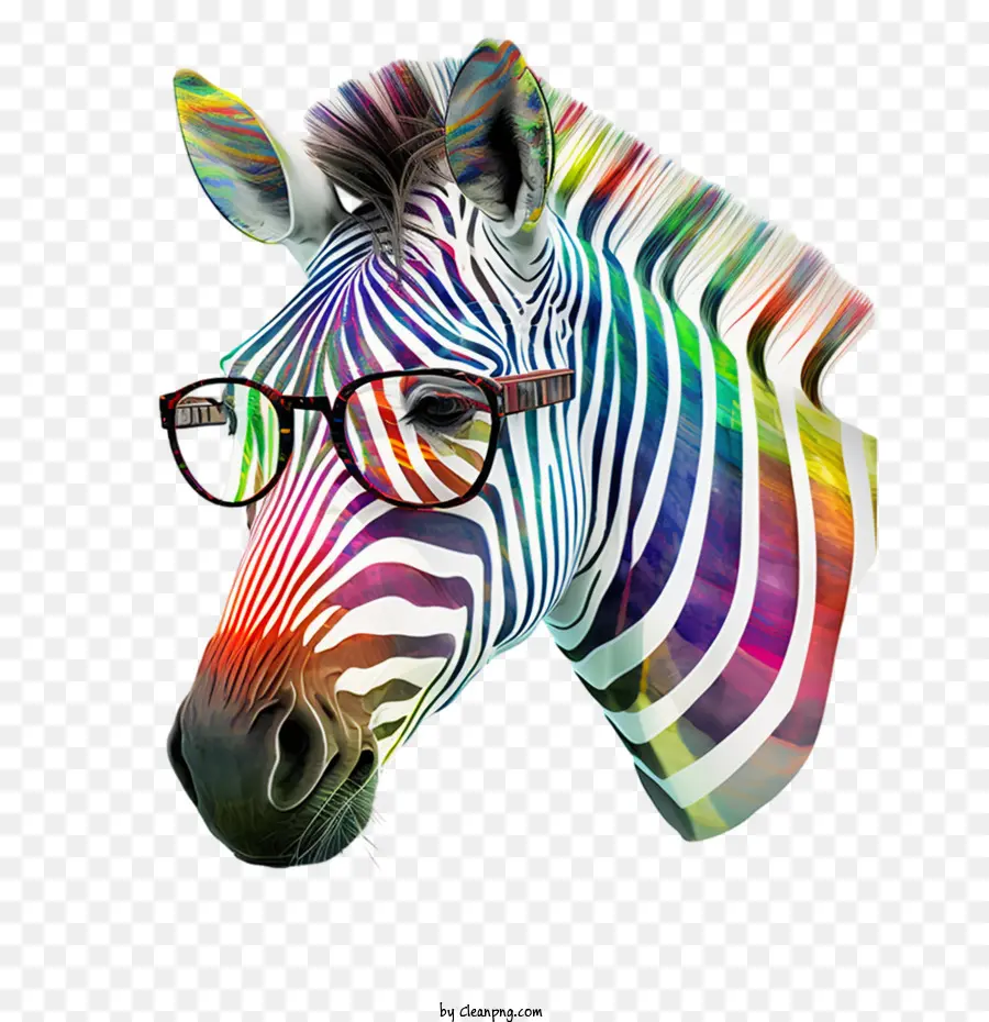 Zebra Colorida，Zebra Multicolorida PNG