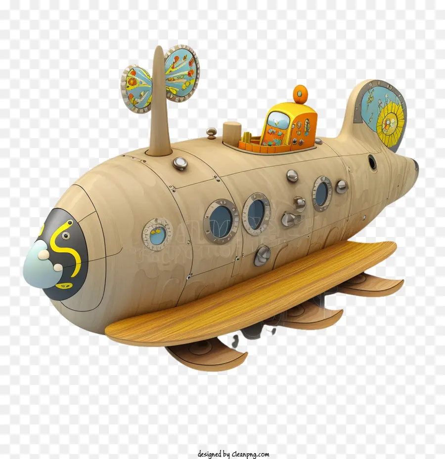 Submarine，Brinquedo De Madeira Submarina PNG