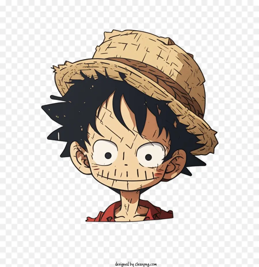 Luffy，Luffy Com Chapéu De Palha PNG