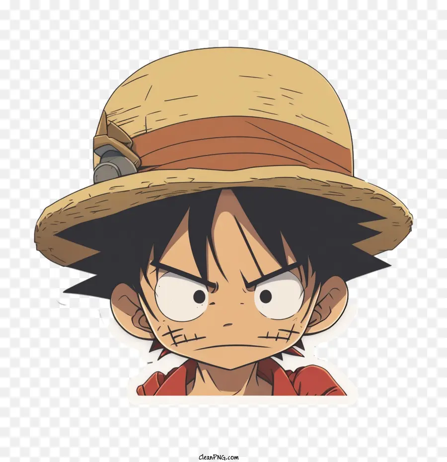 Luffy，Luffy Com Chapéu De Palha PNG