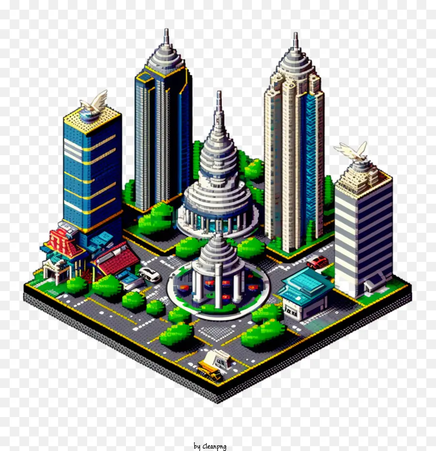 Pixel Arte Da Cidade De， PNG