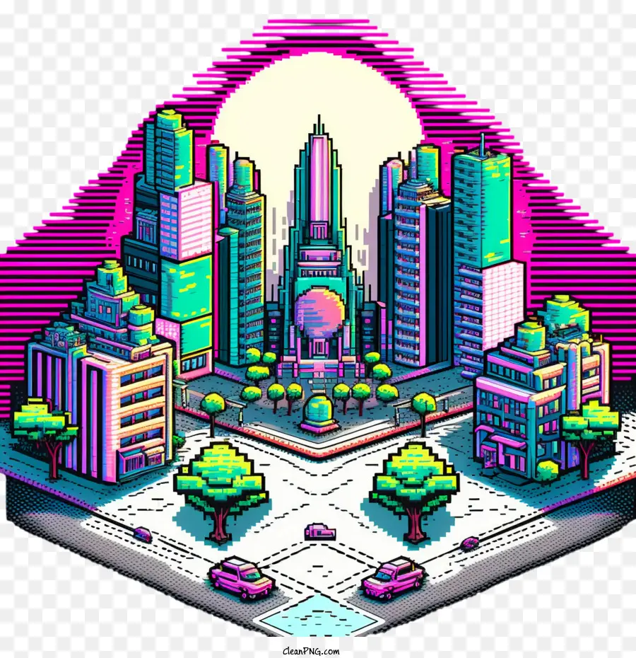 Pixel Arte Da Cidade De， PNG