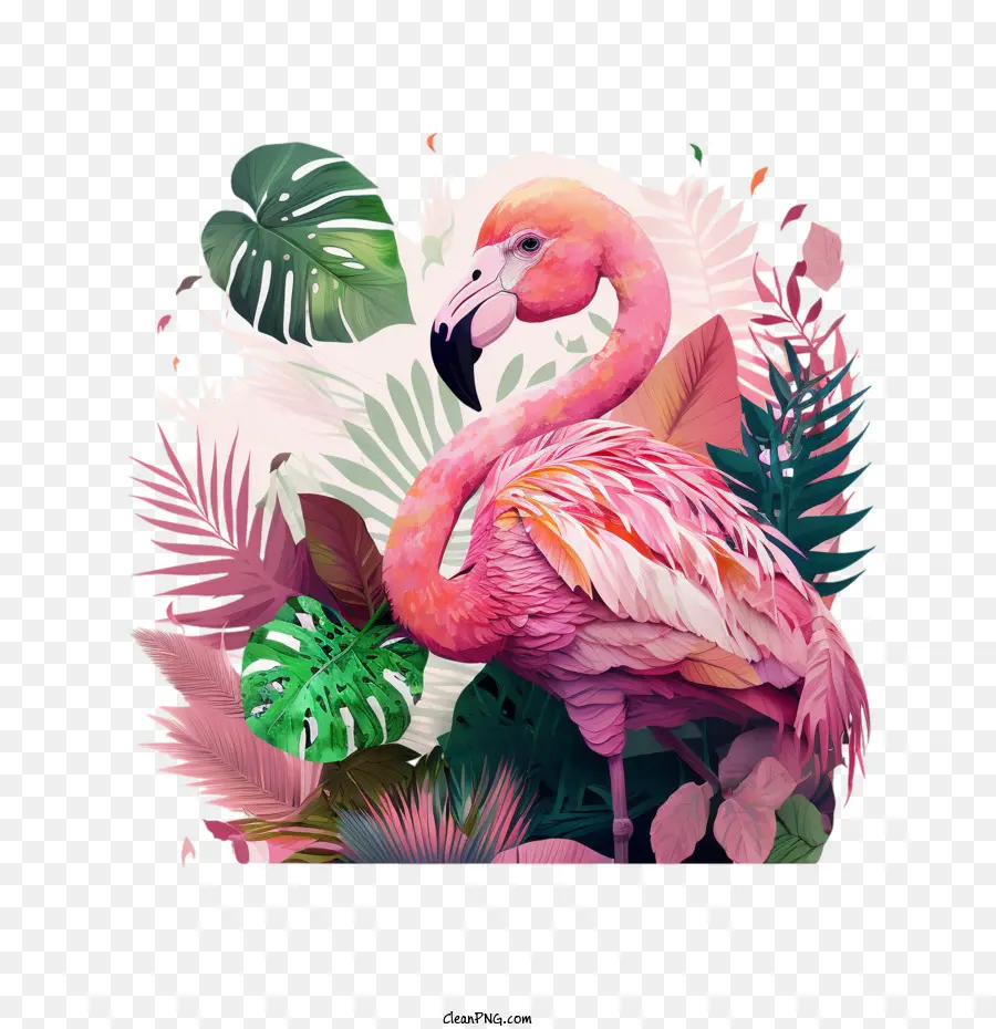 Cor De Rosa Flamingo，Cores Dos Anos 90 Flamingo PNG