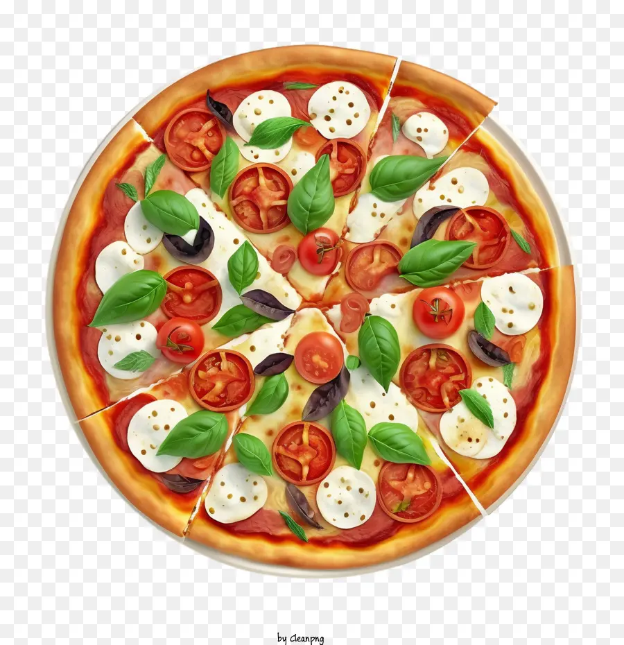 Pizza De Vista Superior，Pizza Tradicional PNG