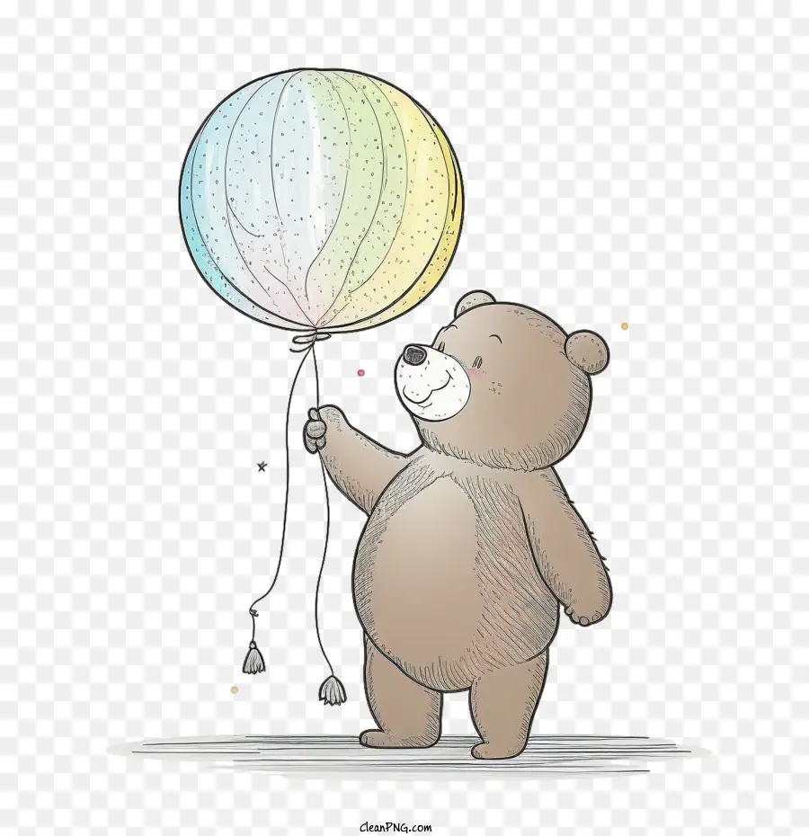 Urso Bonito，Tenha Um Balão PNG