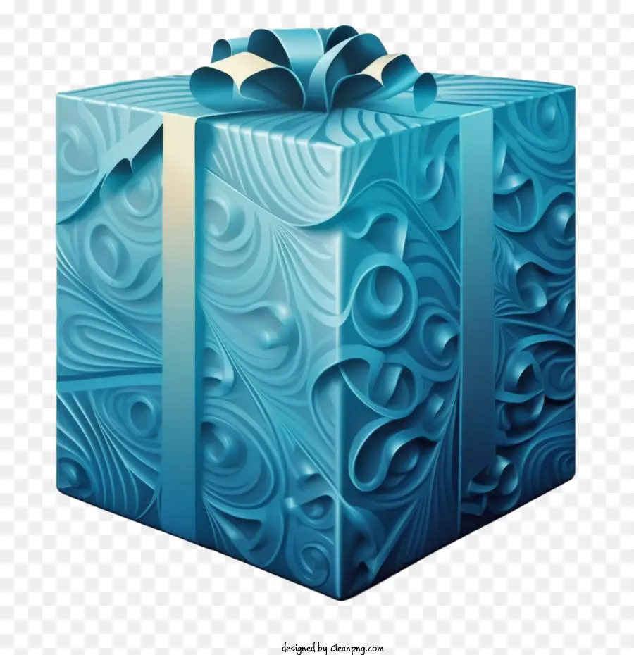 Caixa De Presente Psicodélico，Azul Da Caixa De Presente PNG