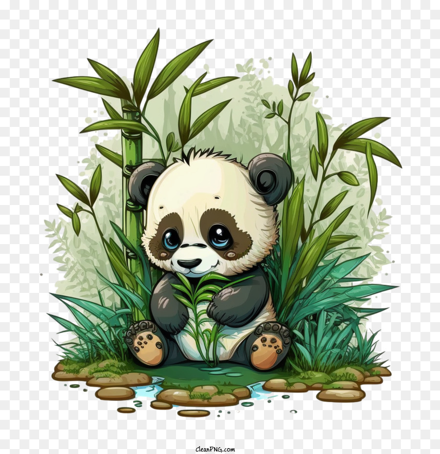 Panda Bebê Dos Desenhos Animados Com Bambu Bonito Vetor PNG , Desenho  Animado, Panda, Bebê Panda Imagem PNG e Vetor Para Download Gratuito