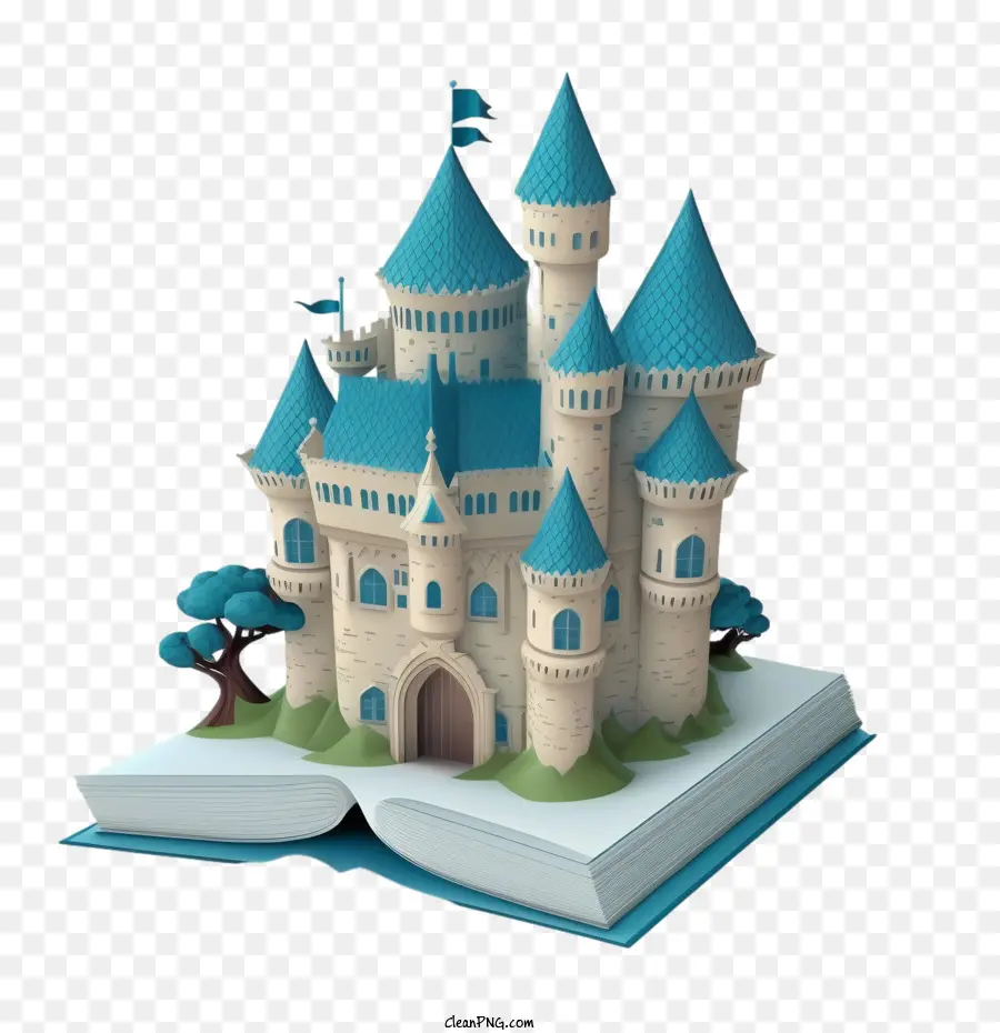 Cartoon Castelo，Castelo Azul PNG