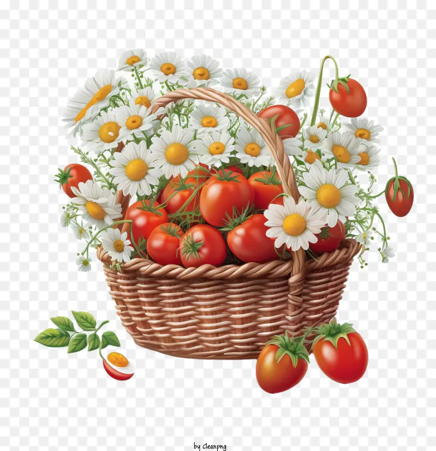 Tomates Realistas，Tomates Em Cestas PNG