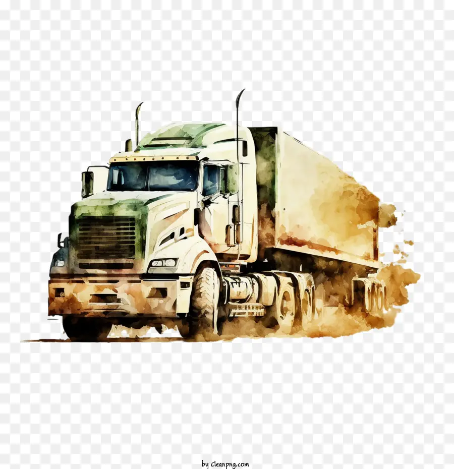 Heavy Truck，Aquarela Do Caminhão PNG