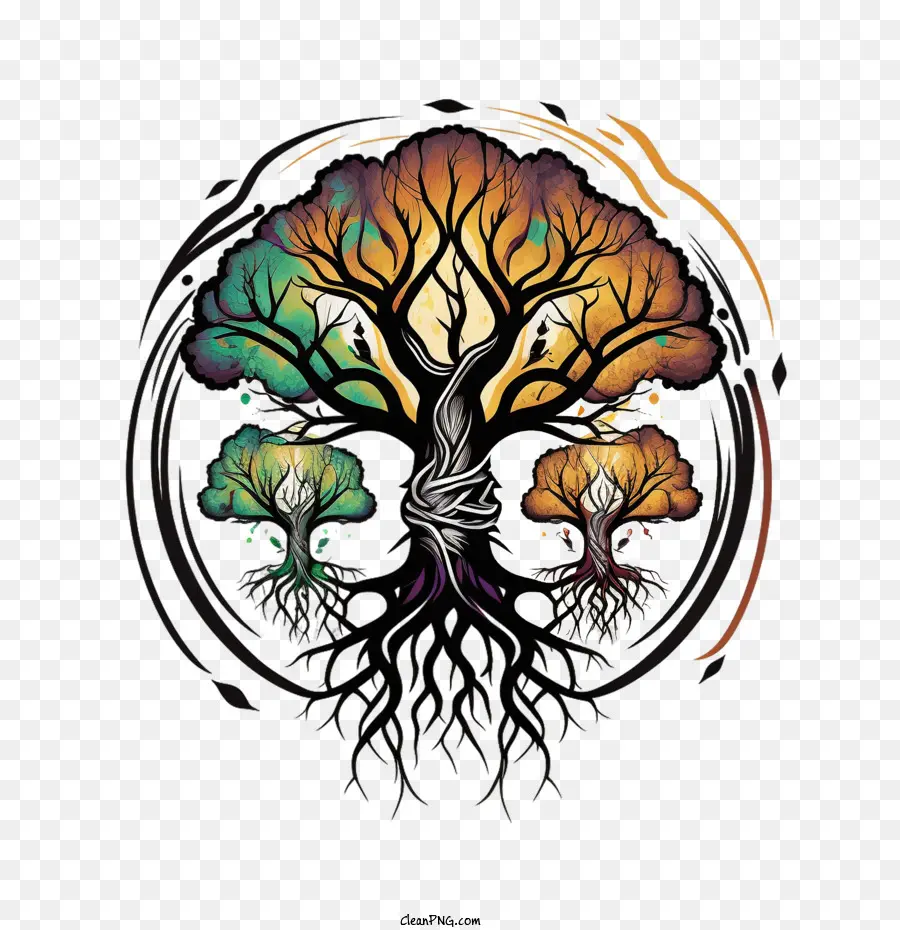 árvore Genealógica，árvore E Raízes PNG
