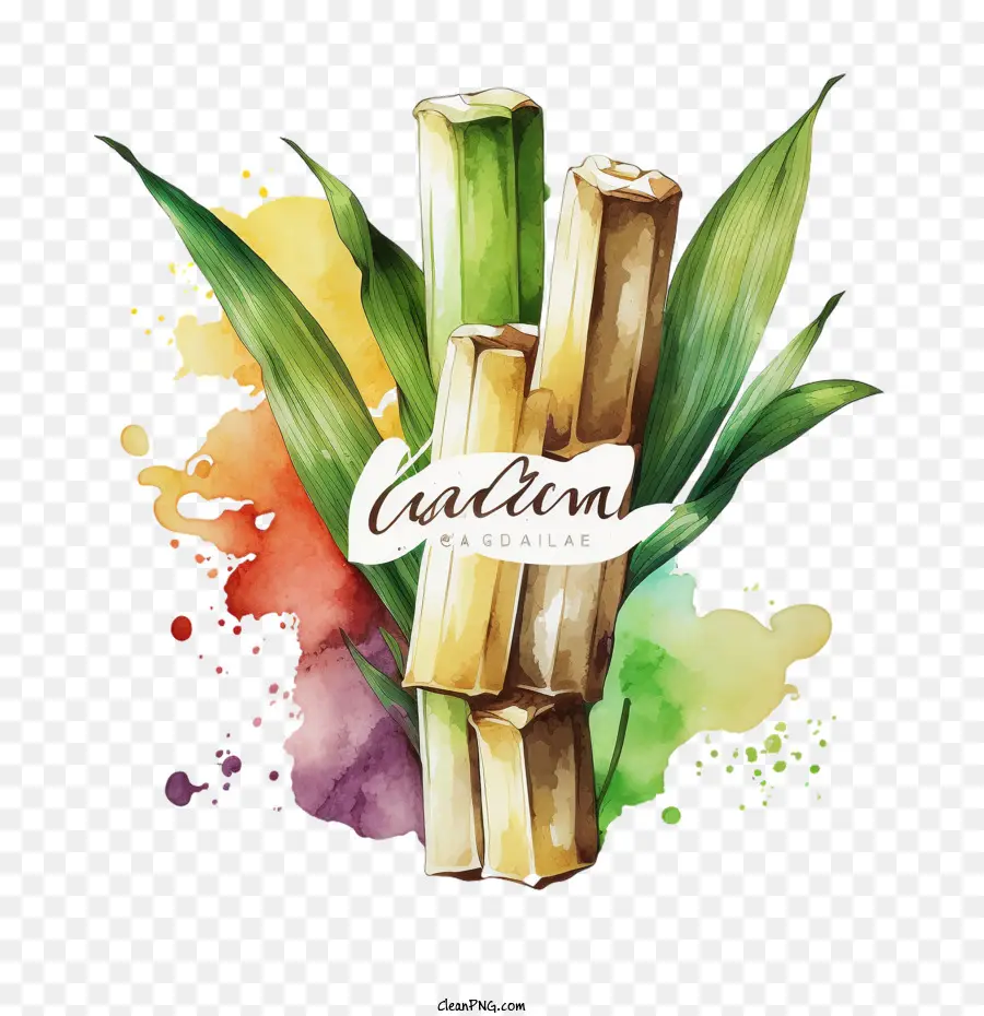 Sugarcane，Cana De Aquarela PNG