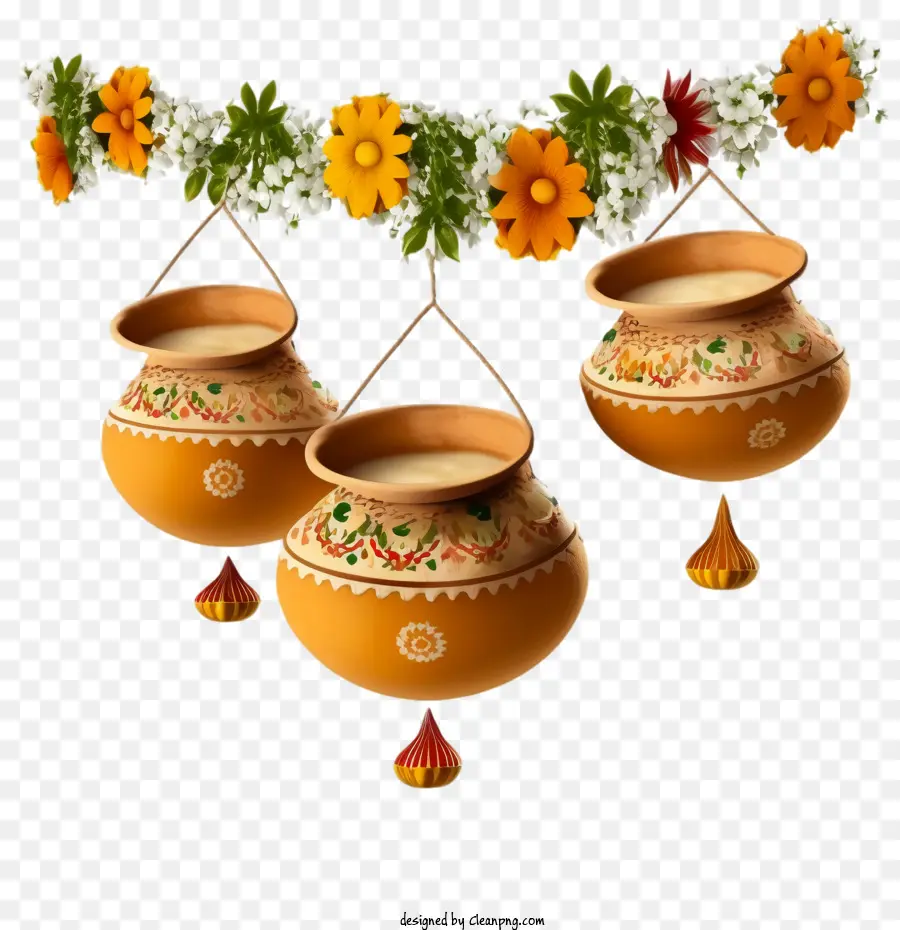 Krishna Janmashtami，Vasos Decorativos PNG