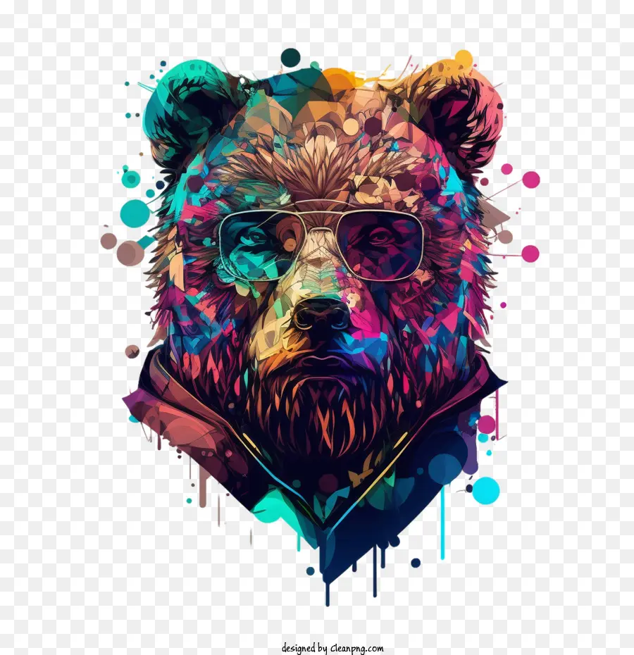 Urso Legal，Urso Psicodélico PNG