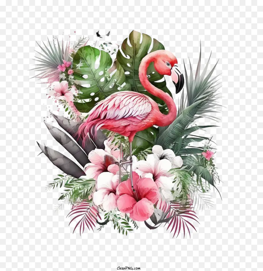 Flamingo，Plantas Da Selva PNG
