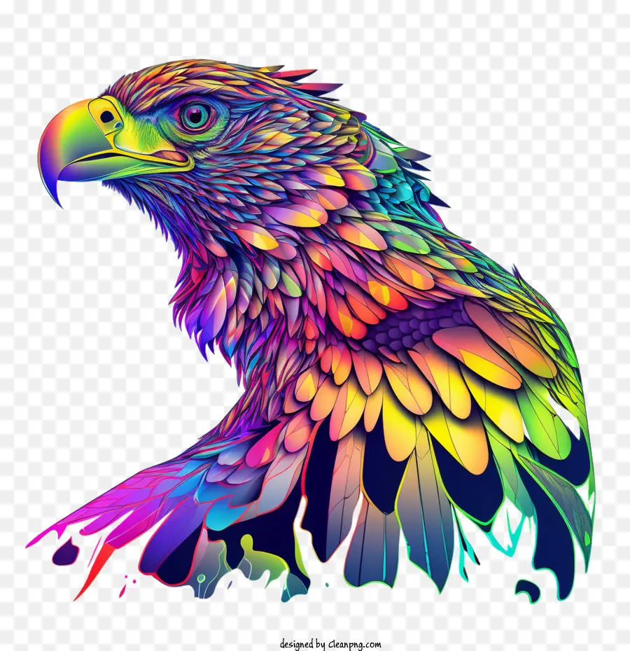 Águia Psicodélica，águia Colorida PNG