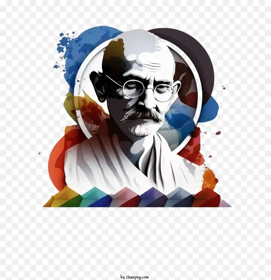 Gandhi Jayanti，Retrato PNG