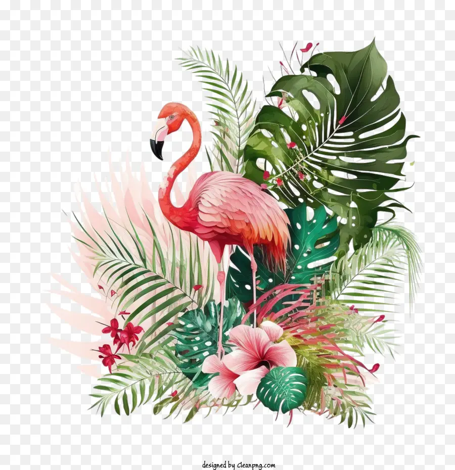 Flamingo，Plantas Da Selva PNG