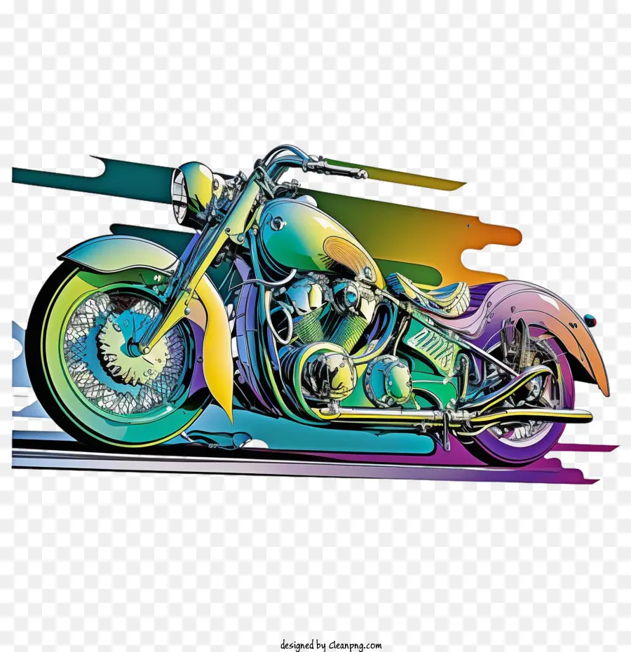 Motocicleta Pop Art，Moto PNG