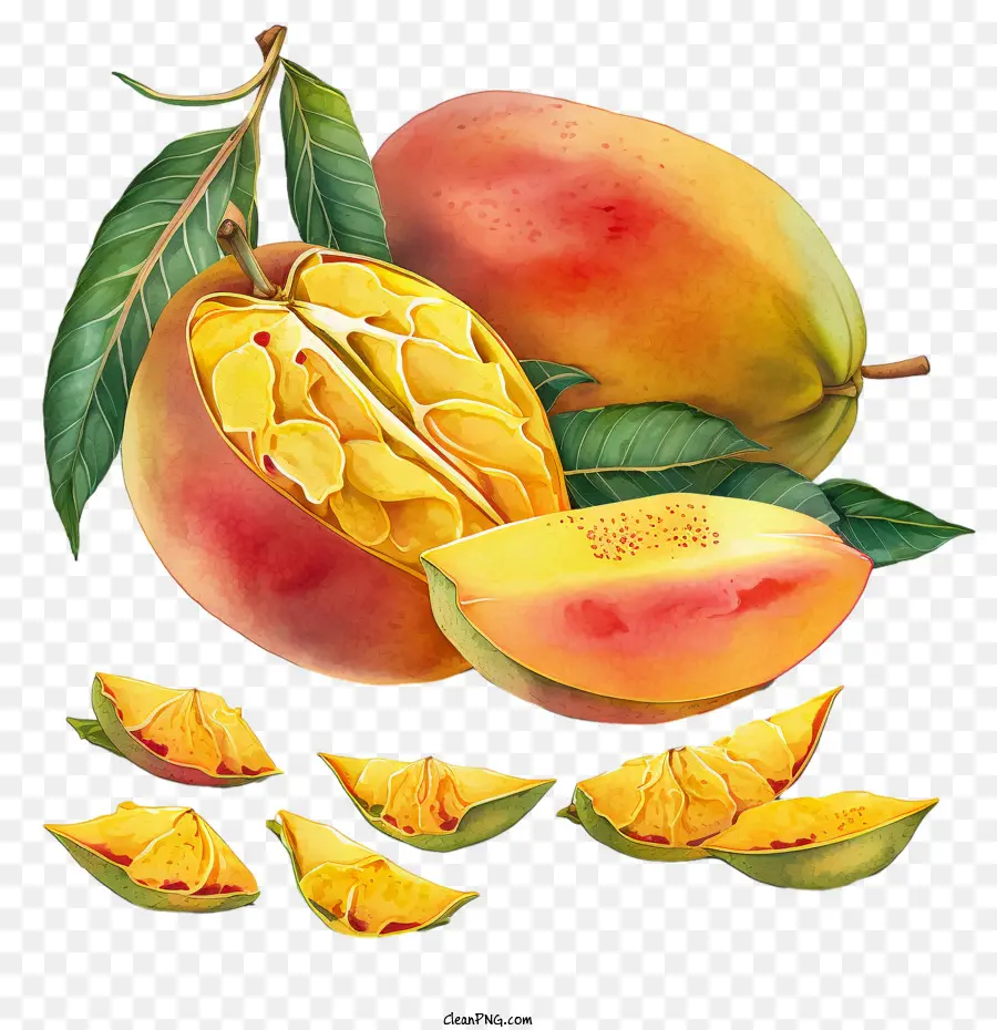 Mango，Aquarela Mango PNG