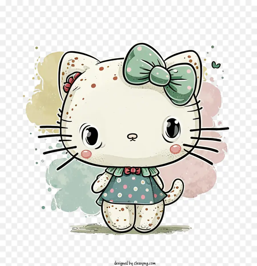 Hello Kitty Fofo，Aquarela Hello Kitty PNG