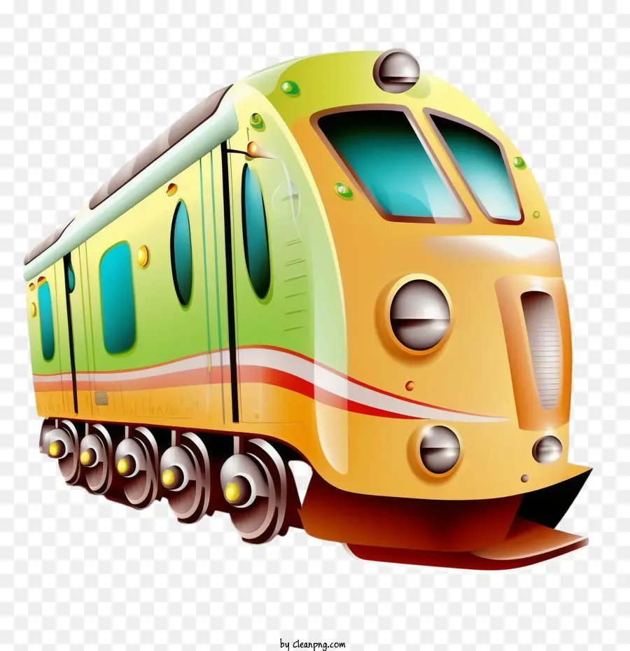 Trem Colorido，Trem Amarelo PNG