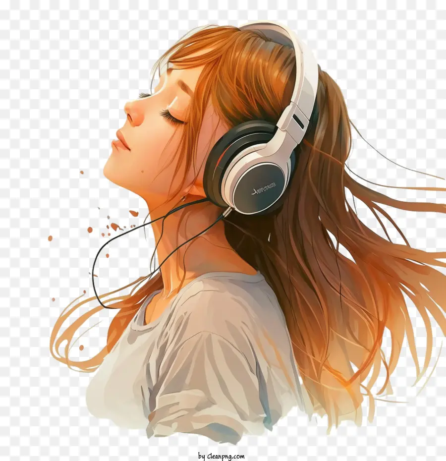 Garota Ouça Música，Dia Mundial Da Música PNG