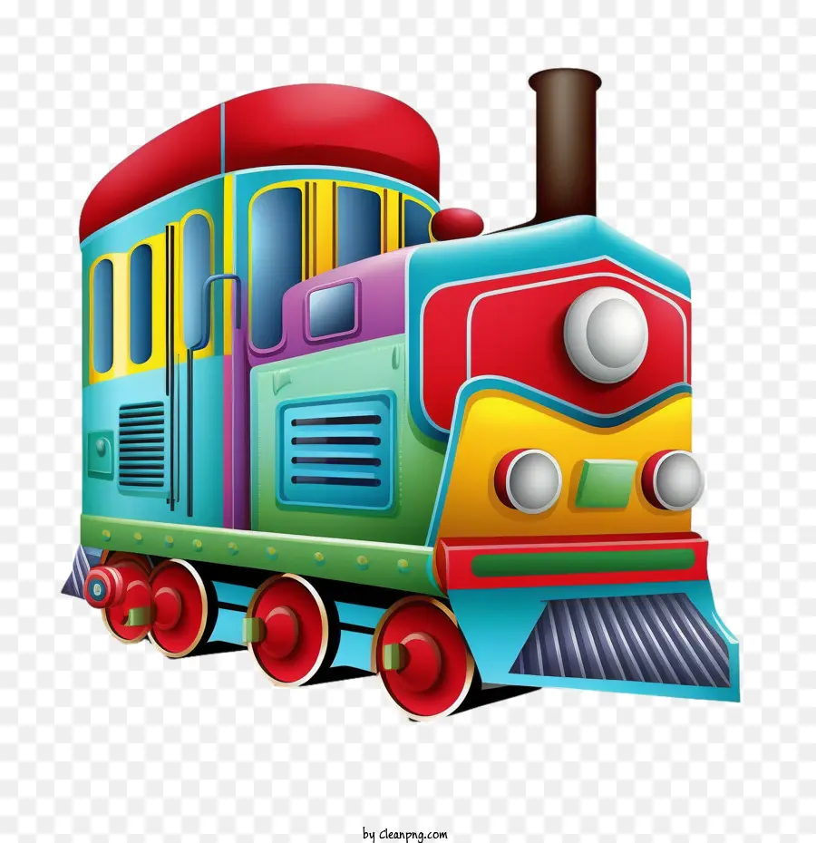 Trem Colorido，Trem Dos Desenhos Animados PNG