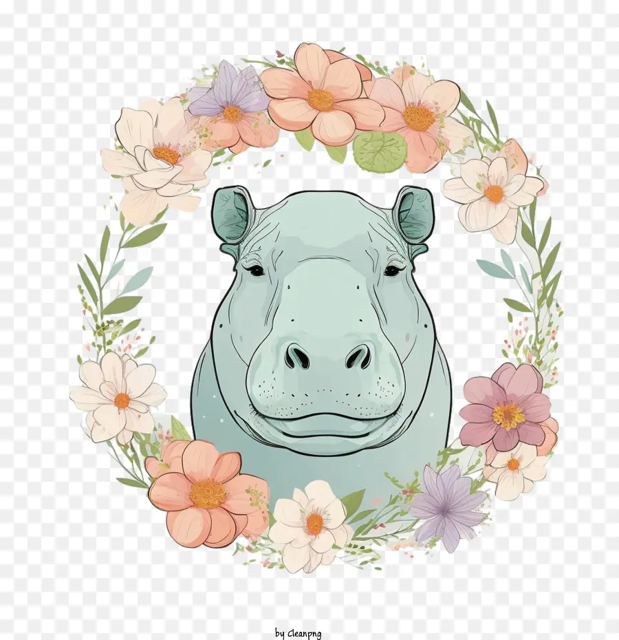 Hippo，Cartoon Hipopótamo PNG