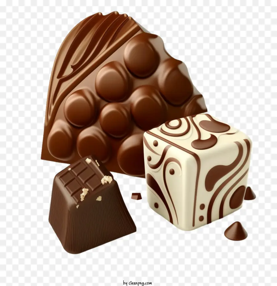 Coração De Chocolate，Chocolate Dia PNG